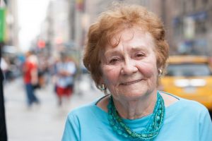 Pedestrian portrait in city